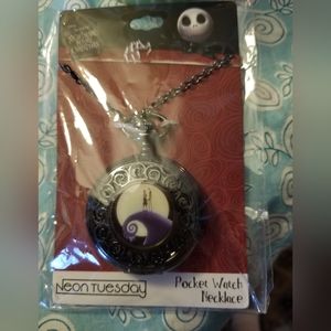 Nightmare Before Christmas pocket watch Necklace